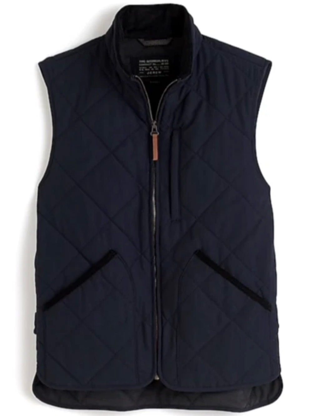 NWT J.Crew Sussex Quilted Vest Mens XL Navy Blue PrimaLoft Insulated Full Zip